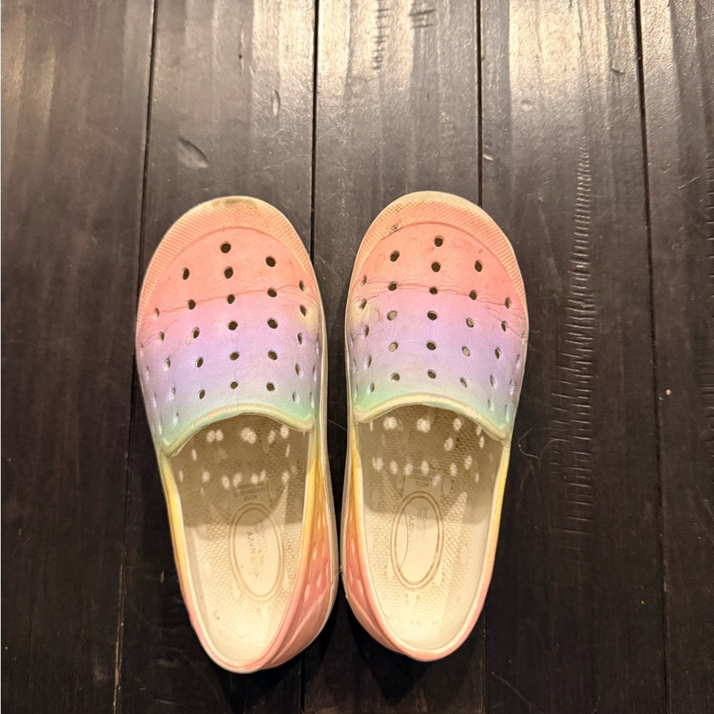 Old Navy Pastel Rainbow Slip-On Water Shoes - Pink, Mint, Lavender